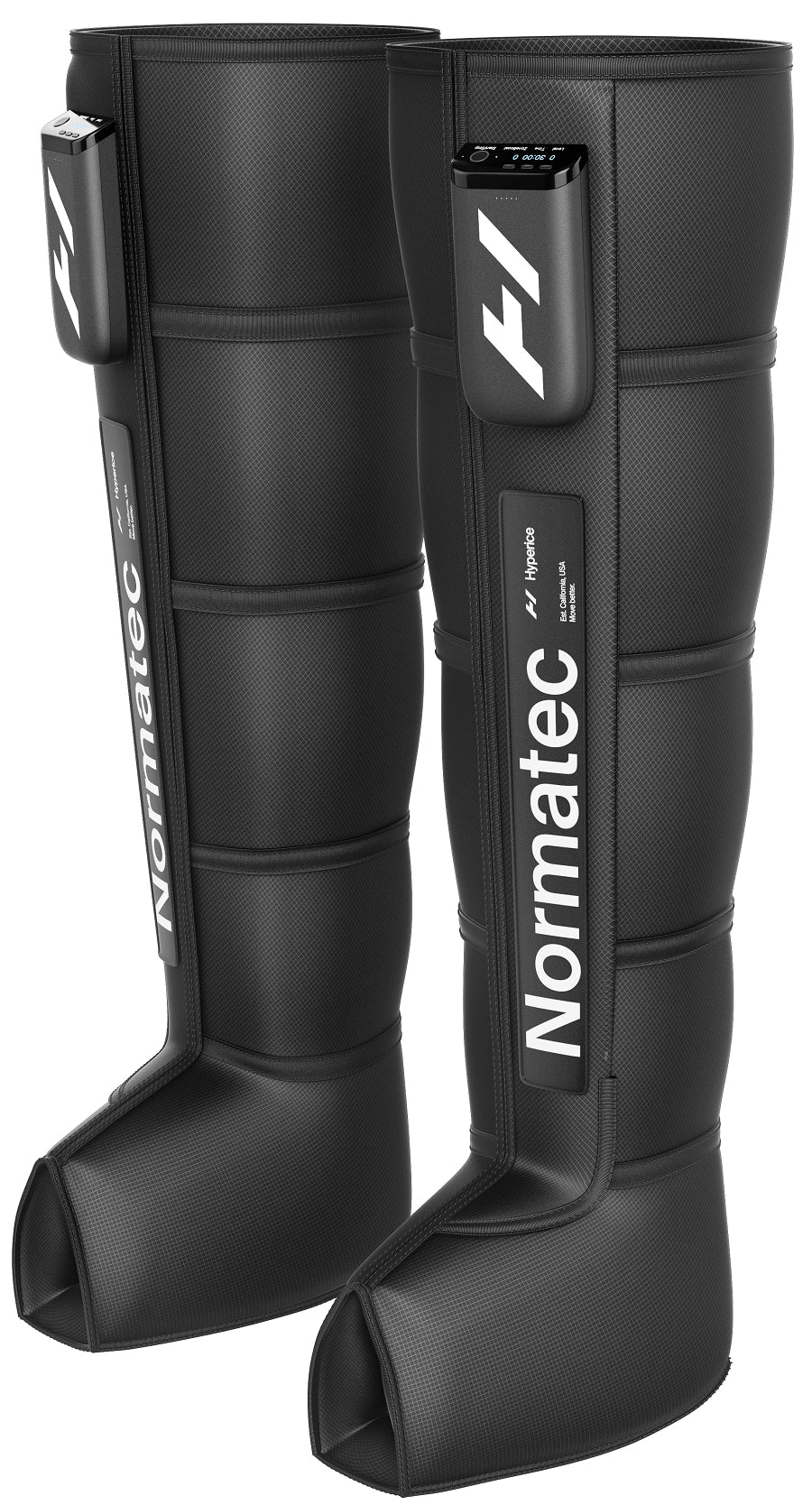 HyperIce Massagegerät Normatec Premier Tall – Luftdruckmassage, Bluetooth – Akku – Schwarz