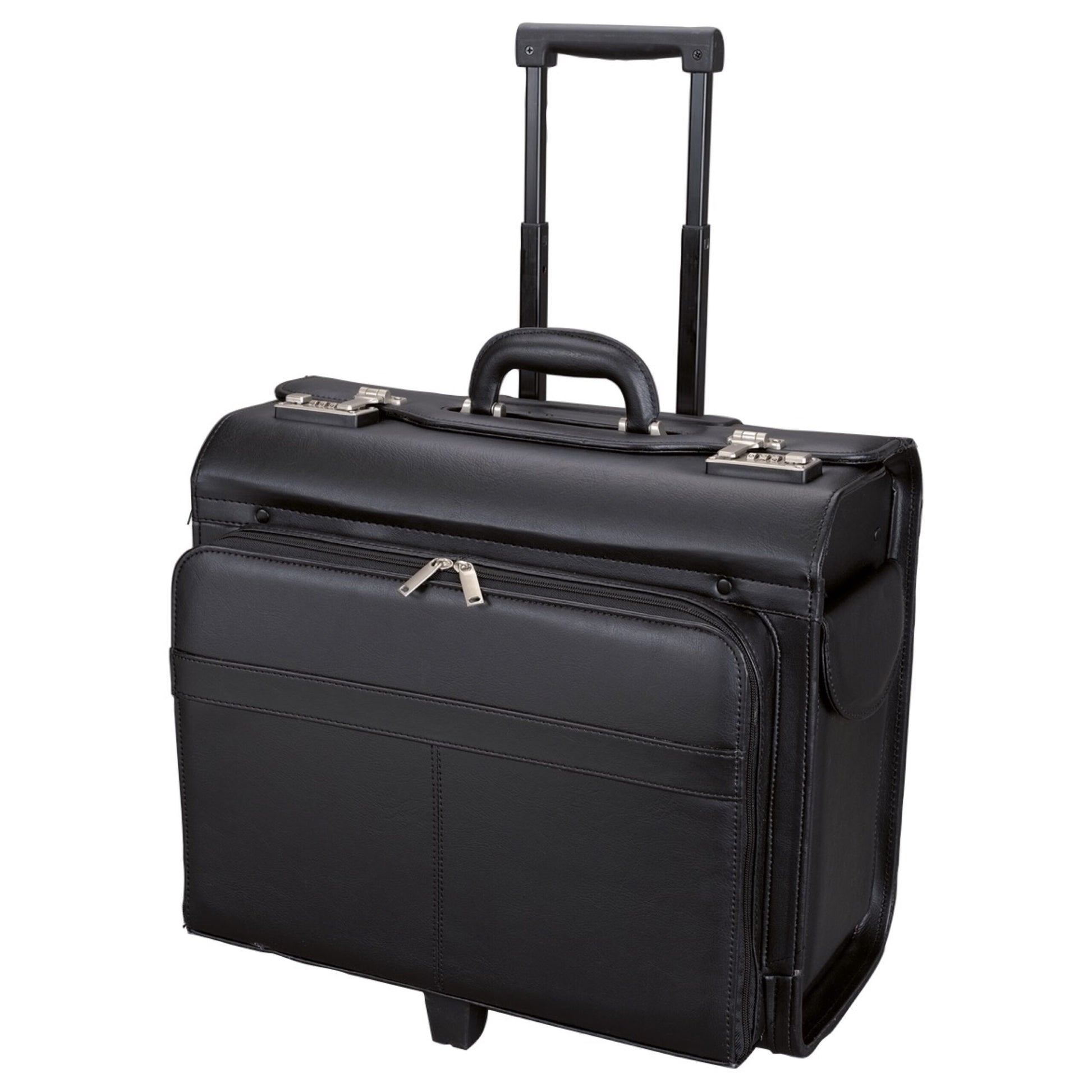 Alassio San Remo – Pilotenkoffer, PU, Kombinationsschloss, für Notebooks bis 17,0", Schwarz, 45 × 40 × 26 cm