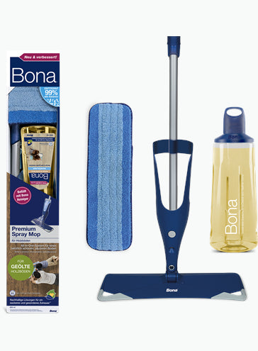Bona Premium Spray Mop – Sprühwischer – Wischbreite 10,4 cm, Sprühfunktion, Blau