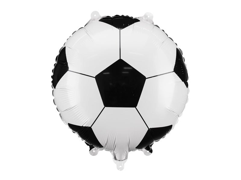 PartyDeco Folienballon Fussball – Schwarz-Weiss – 35 × 35 cm – 1 Stück