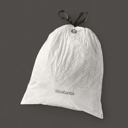 Brabantia Kehrichtsack – für PerfectFit M, 60 l, mit Zugband, PE, weiss, 694 × 790 mm, 40 Stk