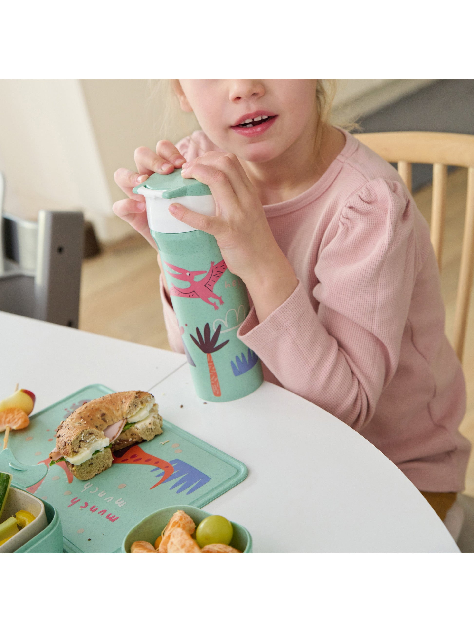 Koziol REX Kindertrinkflasche 500 ml – Biozirkulärer Kunststoff, Grün