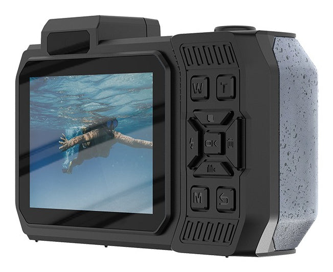 AgfaPhoto WP9500 – Unterwasserkamera, wasserdicht bis 3 m, 18× optischer Zoom, 24 MP, 4K, schwarz