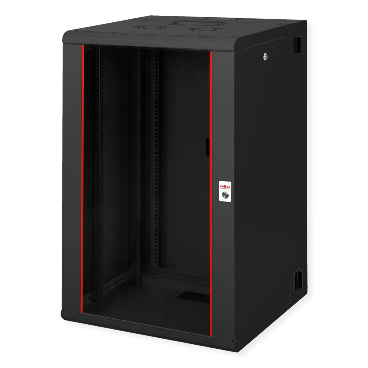 ROLINE Pro – 19" Wandverteiler 20U, IP20, abschliessbar, 600 × 600 × 996 mm, schwarz, Stahl