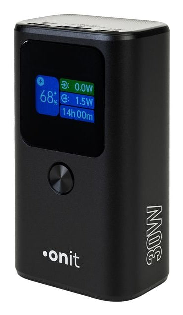 Onit Powerbank Pro 10000mAh PD Block Mini – 30 W PD, Anthrazit