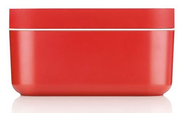 Lékué Eiswürfelbox 132 Eiswürfel, 12,5 × 22,5 × 11,6 cm, Silikon, mit Deckel, Rot