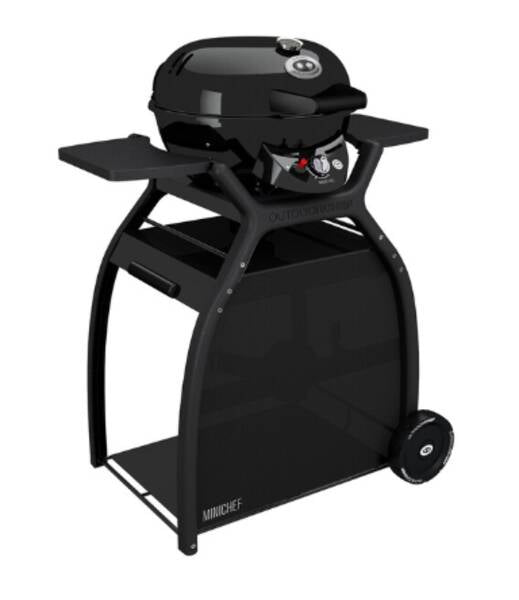 OUTDOORCHEF Gasgrill Minichef 420 G Plus – 1 Brenner, 50 mbar, Elektrische Zündung – Schwarz