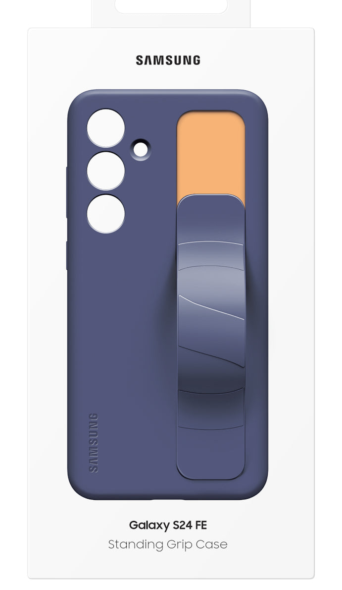 Samsung Backcover – für Samsung Galaxy S24 FE, mit Ständer, Silikon, Schwarz