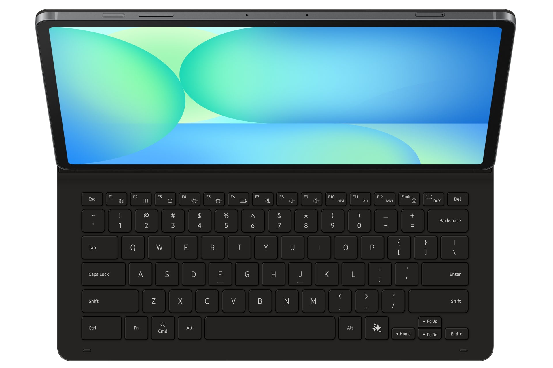 Samsung Tab S10 FE+ Book Cover Notebook-Schutzhülle – für Galaxy Tab S10 FE+, Aufsteckfunktion, Schwarz