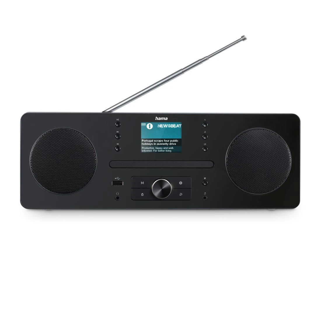Hama DR1560CBT – DAB+/UKW-Tischradio, Bluetooth, CD – Schwarz/Grau