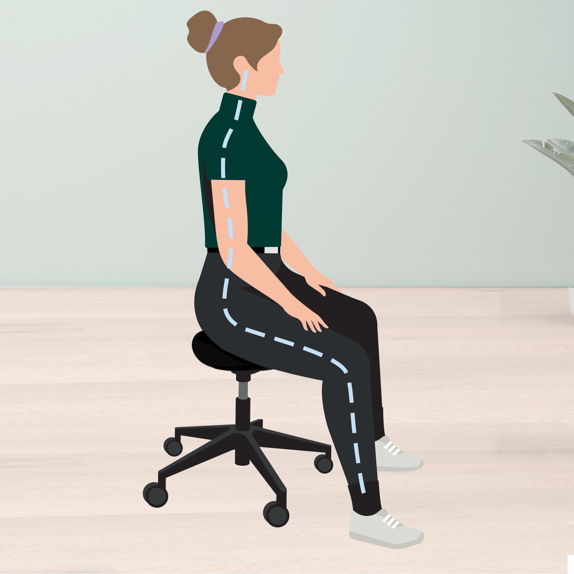 Leitz Hocker Ergo – Sitzhöhe 46–59 cm, 110 kg, schwarz