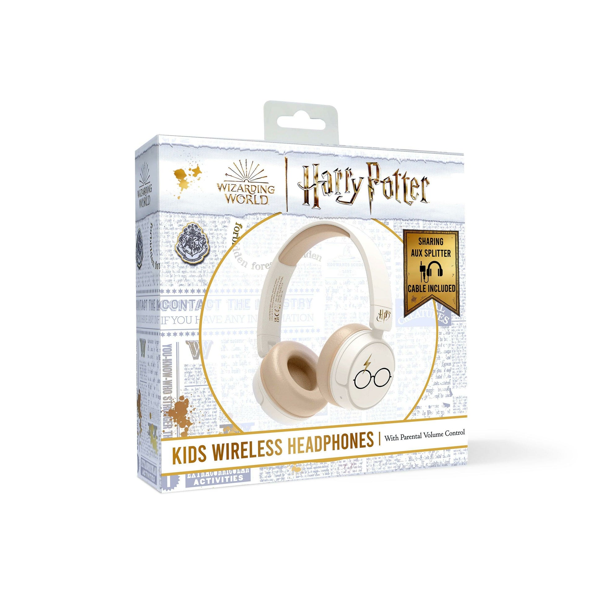 OTL Technologies Harry Potter Cream Kinderkopfhörer – On-Ear, Stereo, Kabel + BT, Rosa/Blau, BT 5.1