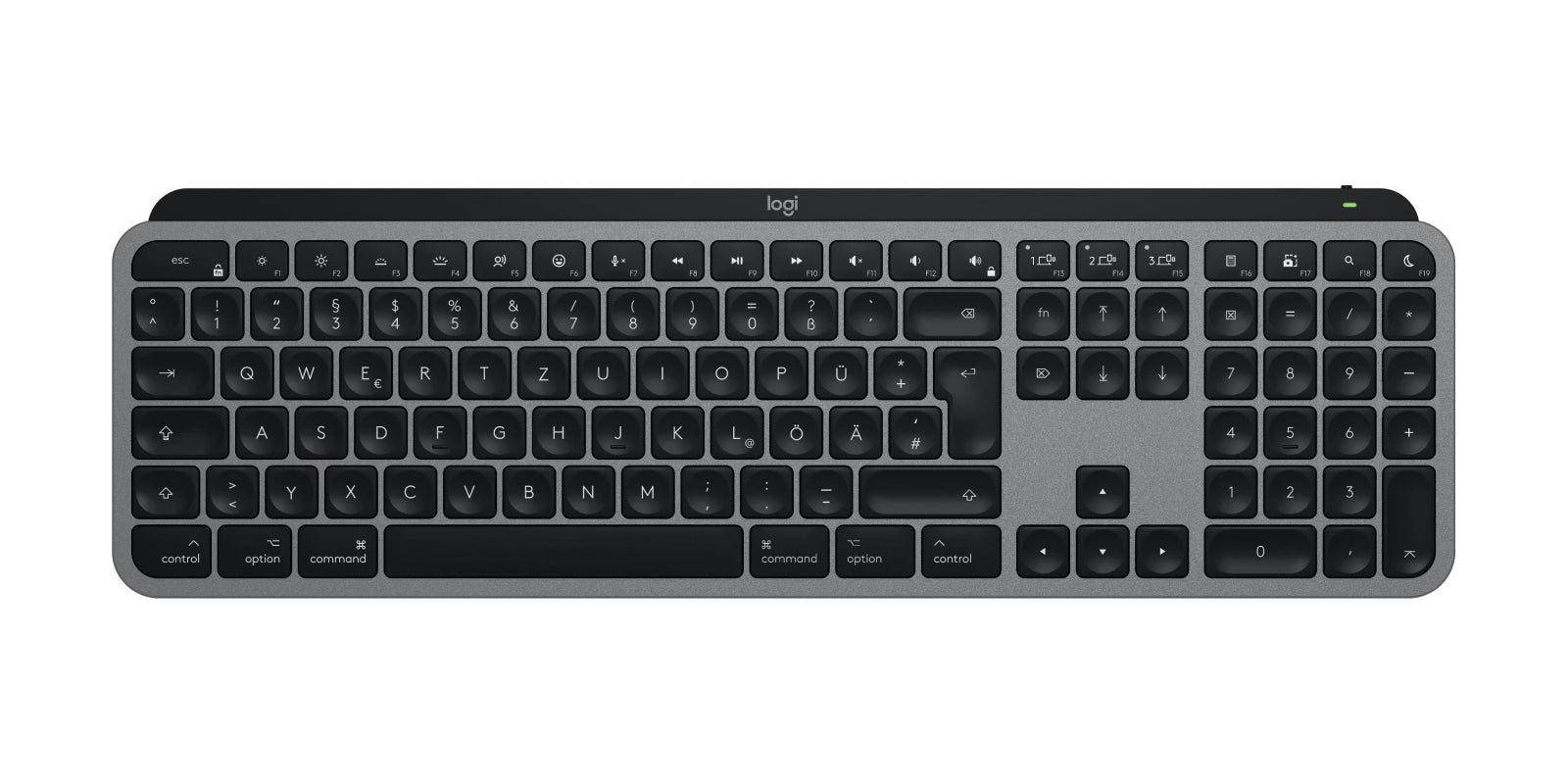 Logitech MX Keys S für Mac – LED-Beleuchtung, Bluetooth