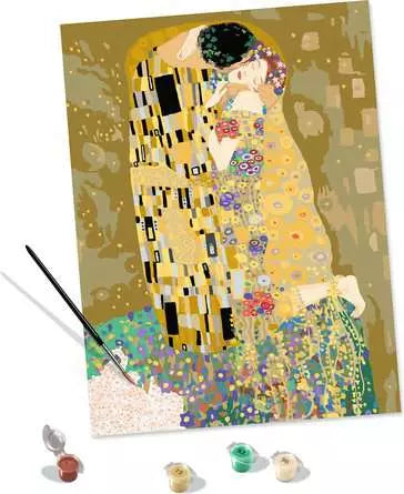 Ravensburger Malen-nach-Zahlen-Set – Klimt The Kiss – 30 × 40 cm – Metallic – ab 12 Jahren