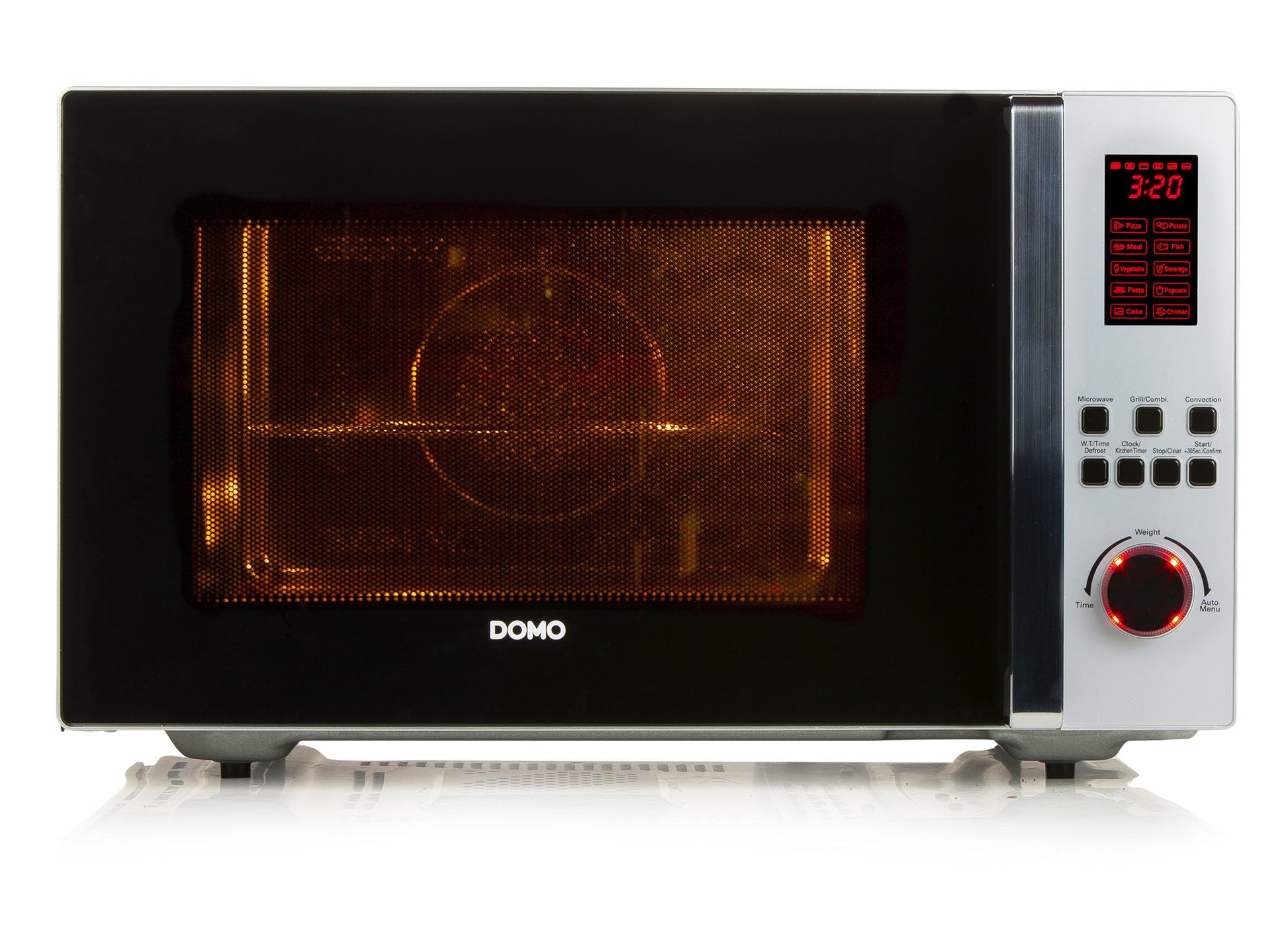 Domo Kombi-Mikrowelle DO24201C – 42 l, Grill & Heissluft, 1000 W – Schwarz/Grau