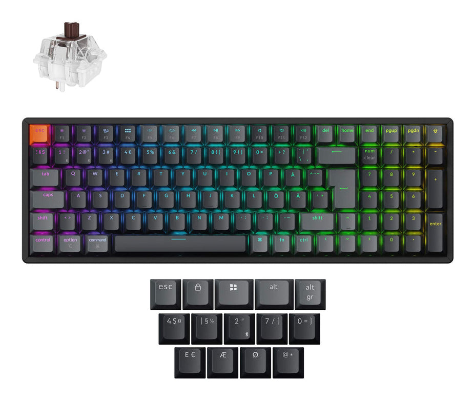 Keychron K4 QMK v3 – Tastatur 96% – Mechanisch (Brown) – Bluetooth & 2,4 GHz (USB-A Empfänger) – QWERTZ (CH)