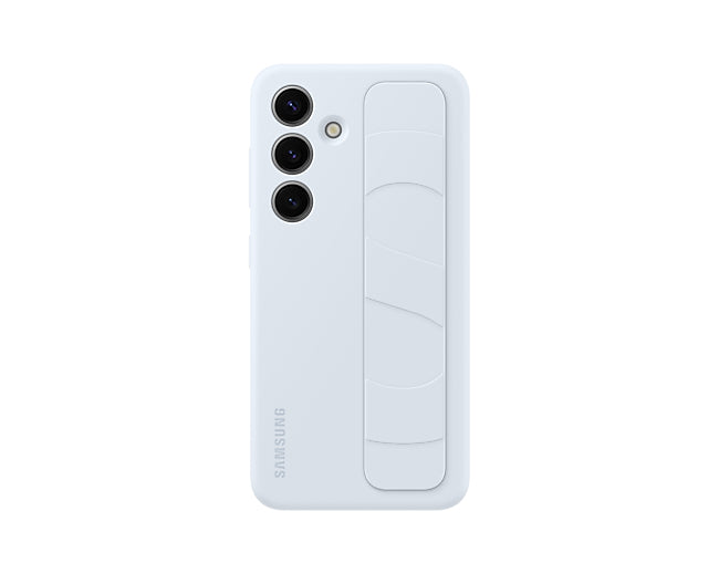 Samsung Backcover – für Samsung Galaxy S24 – hellblau – Silikon – mit Ständer, stossdämpfend