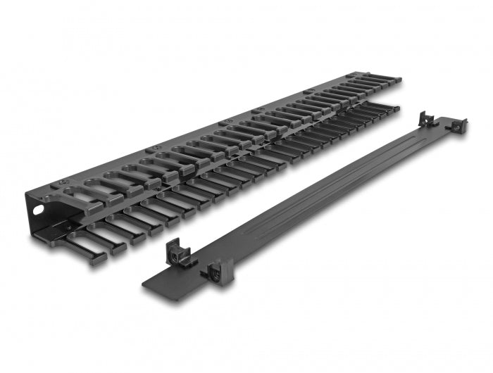 DeLOCK Rangierpanel 19" 1U, 3 Öffnungen, Metall, Kunststoff – schwarz