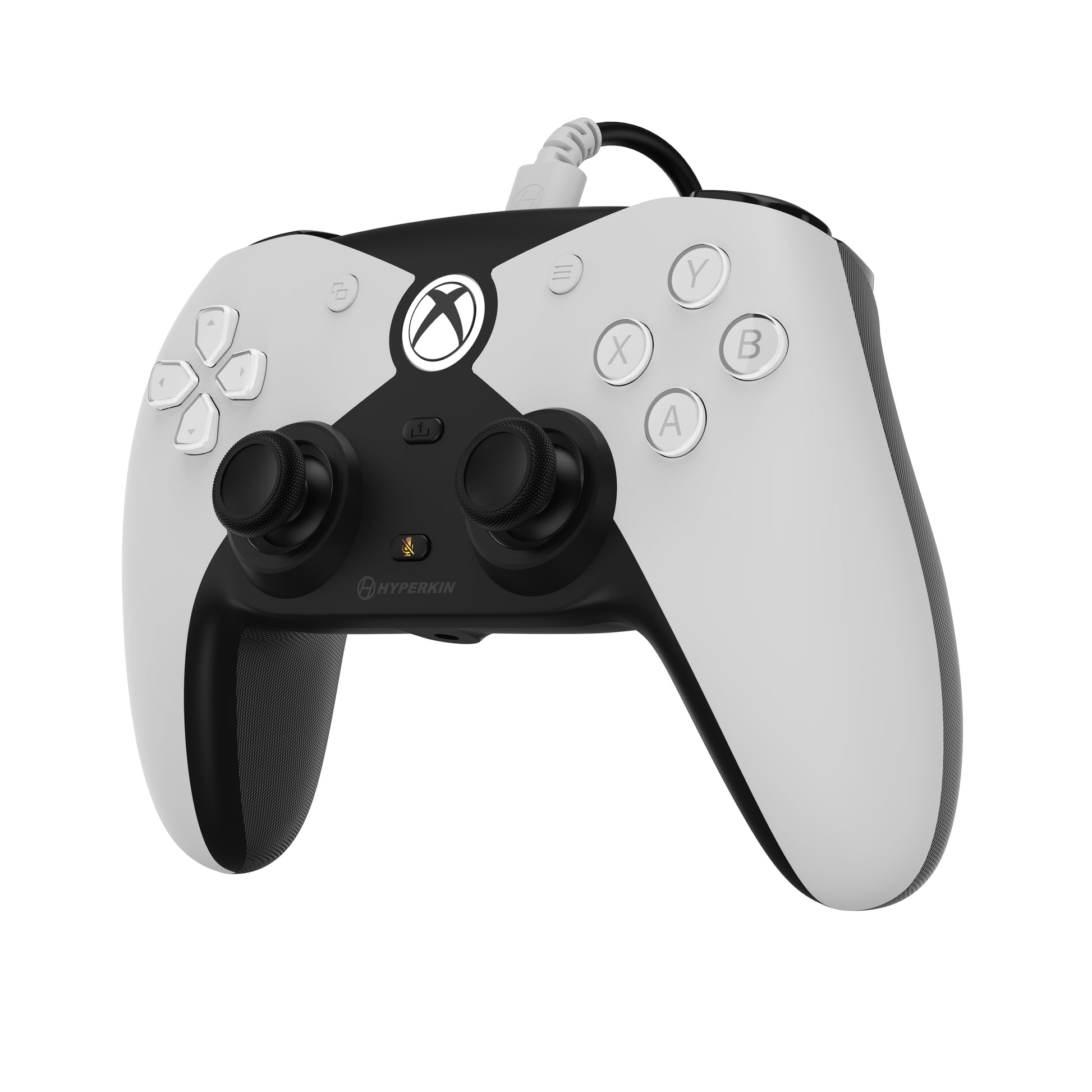 Hyperkin Competitor (M01638-WH) – Gamepad – USB (kabelgebunden), Vibration, 2 Joysticks, für Xbox & PC, Weiss