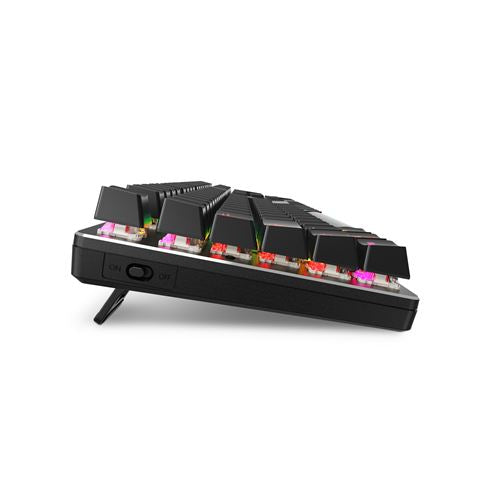 Sharkoon SKILLER SGK36W – Gaming-Tastatur – Mechanisch – 2,4 GHz USB-A (Empfänger) – QWERTZ (DE) – RGB – Rot