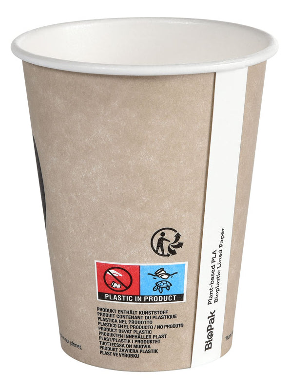 Duni ecoecho Trinkbecher Papier (PLA-beschichtet) – 3,5 dl, beige, 50 Stück