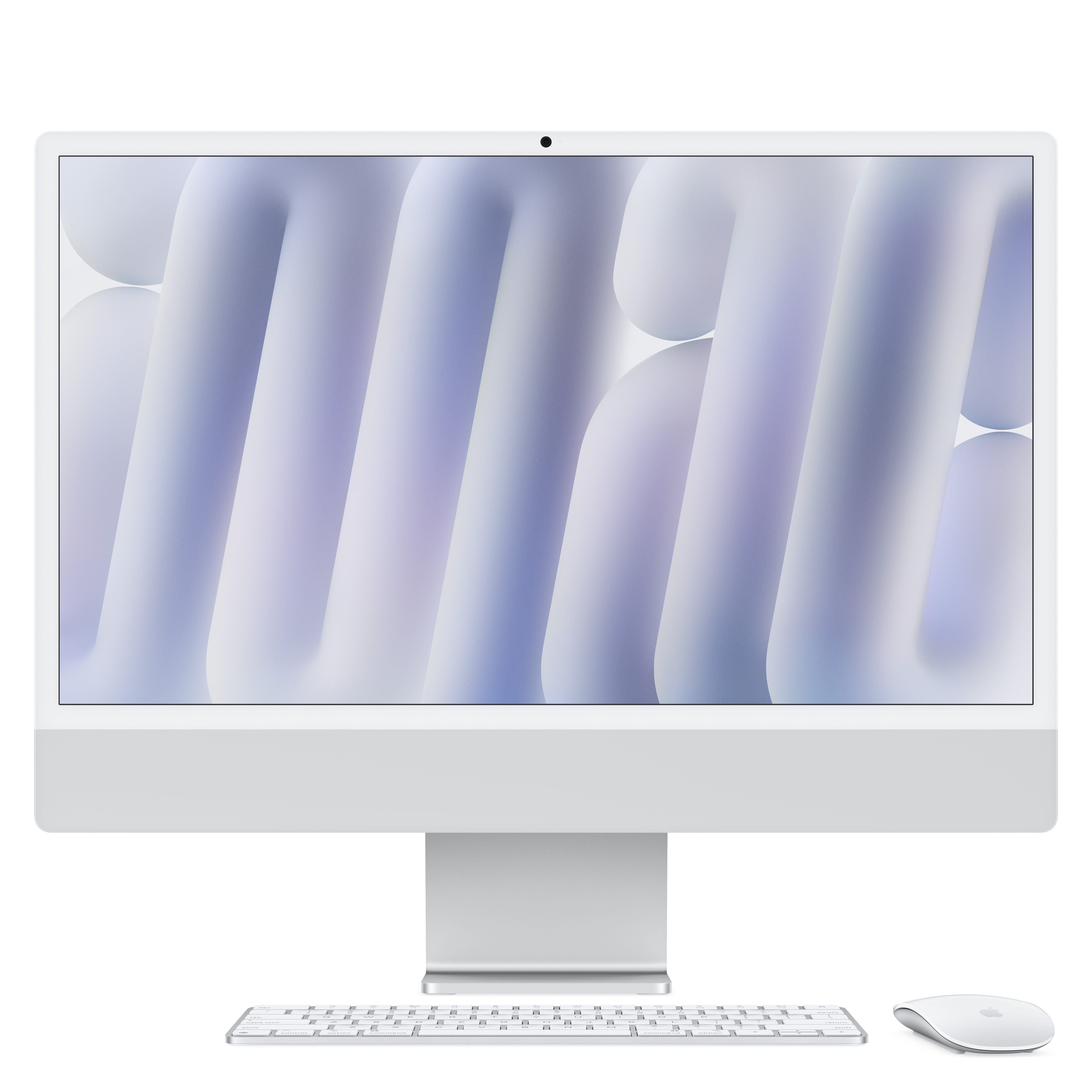Apple iMac 24 (M4, 2 Ports), 16 GB, 256 GB, Silber – macOS Sequoia