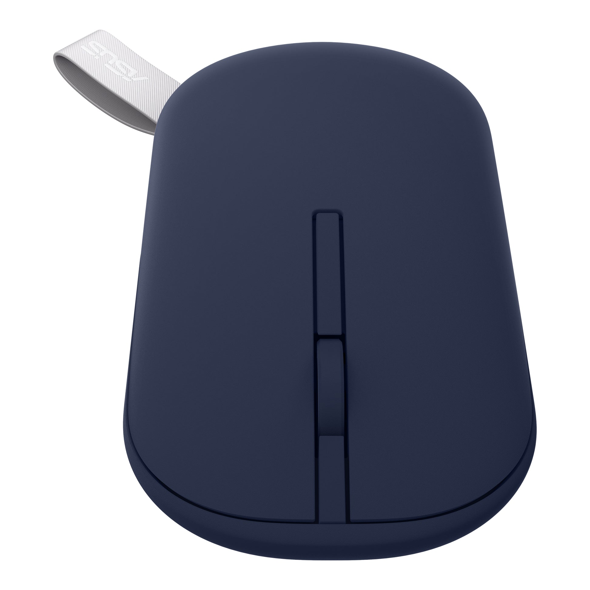 ASUS MD100 – Maus – Kabellos (Bluetooth/2,4 GHz), 1600 DPI, beidhändig, Blau, Hellblau