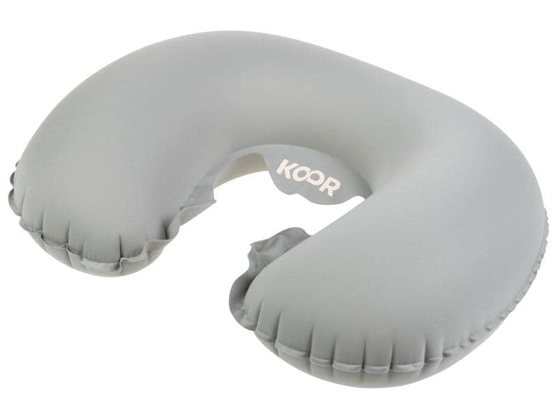 KOOR Reisekissen – aufblasbar – 310 × 110 × 360 mm – Grau