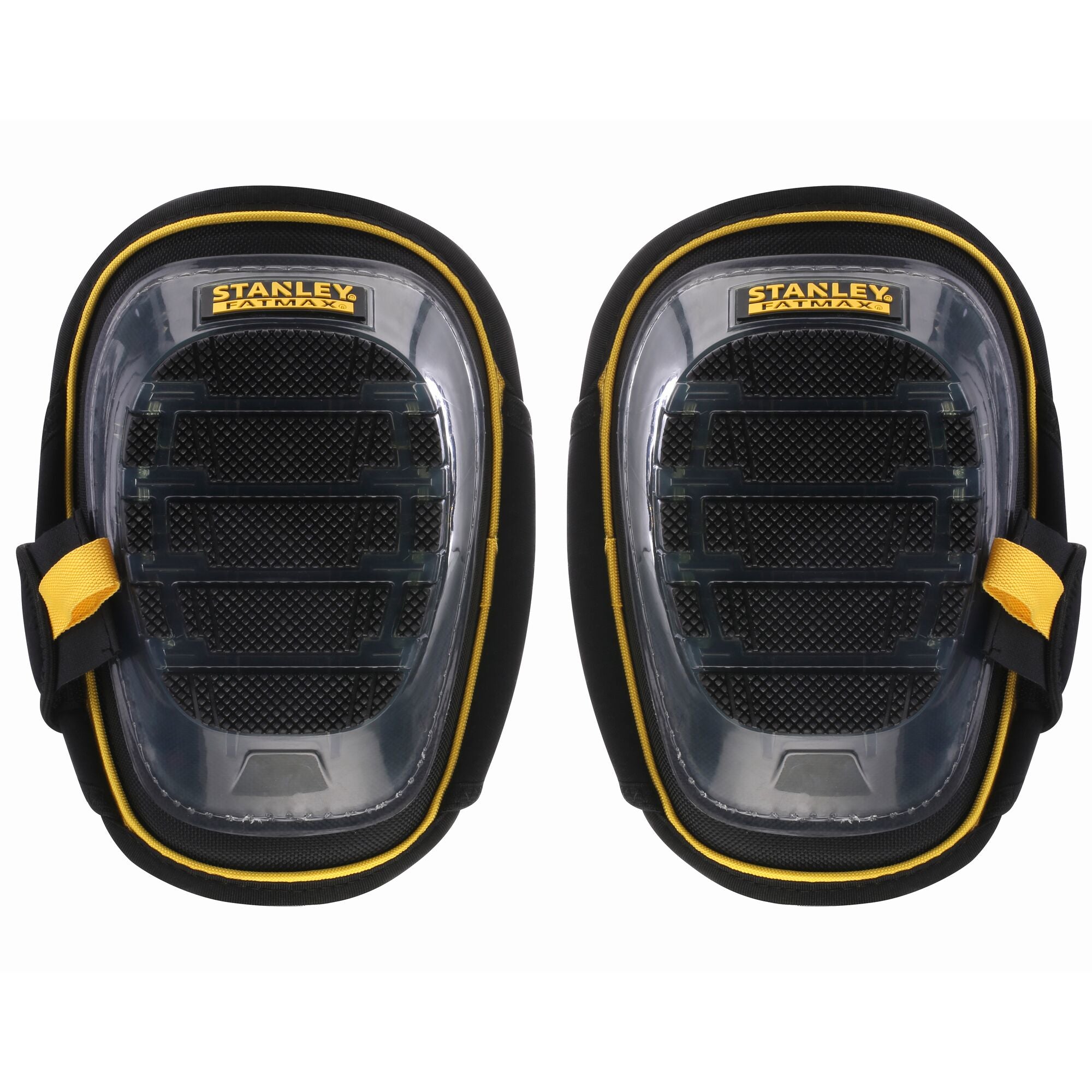 Stanley FatMax Gel-Knieschützer – Universalgrösse – Gel/Nylon/Gummi, Gelb/Schwarz, Klettverschluss