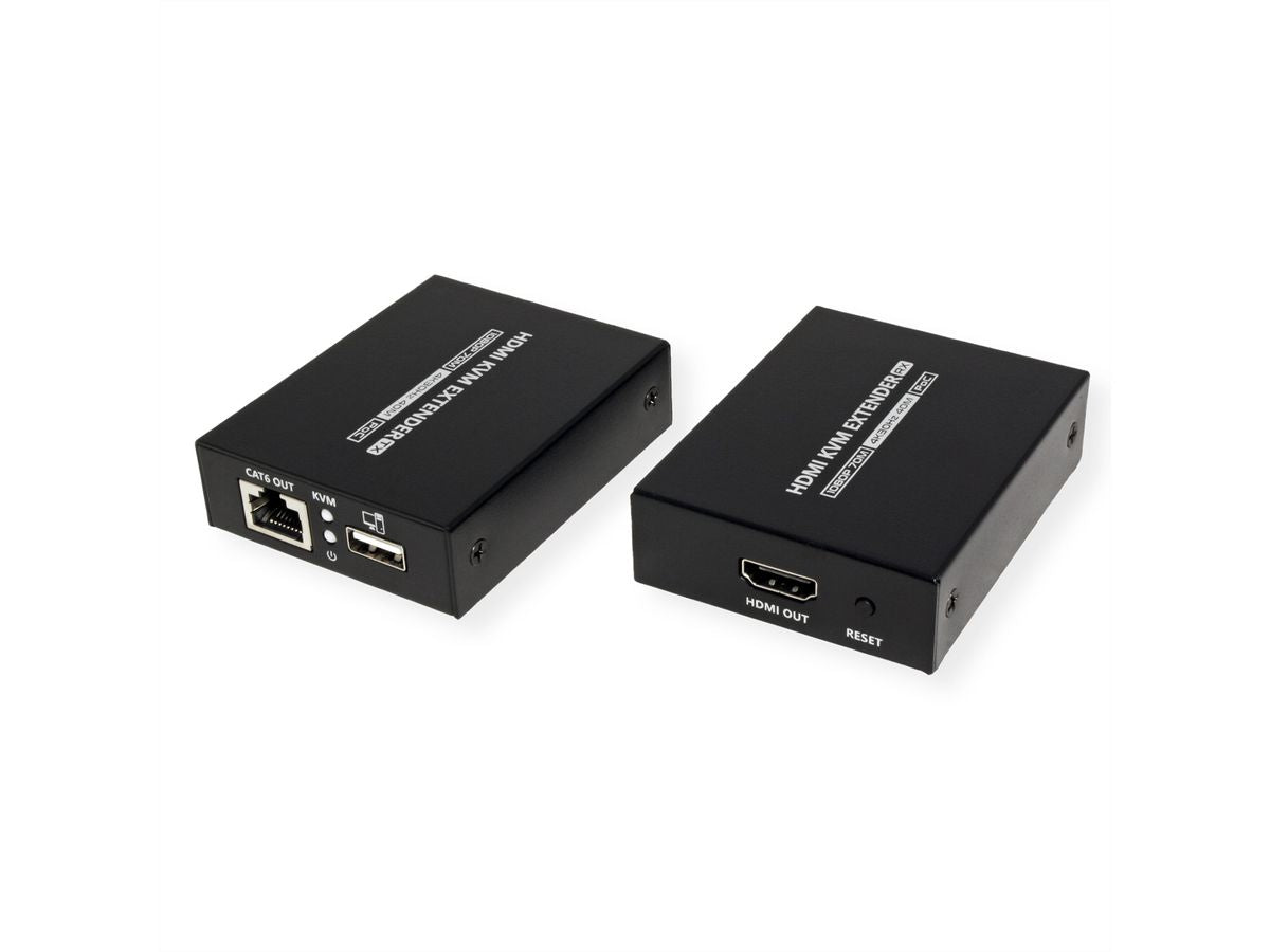 VALUE KVM-Extender-Set HDMI – 4K/30 Hz, USB, PoC, bis 40 m über Cat 6/6a/7