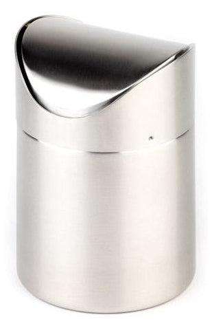 APS-Germany APS Tischabfalleimer Snap – 1,2 l – Edelstahl, rund
