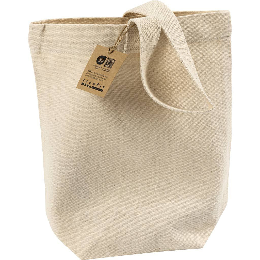 Creativ Company Baumwollstofftasche, beige, 230×260×95 mm