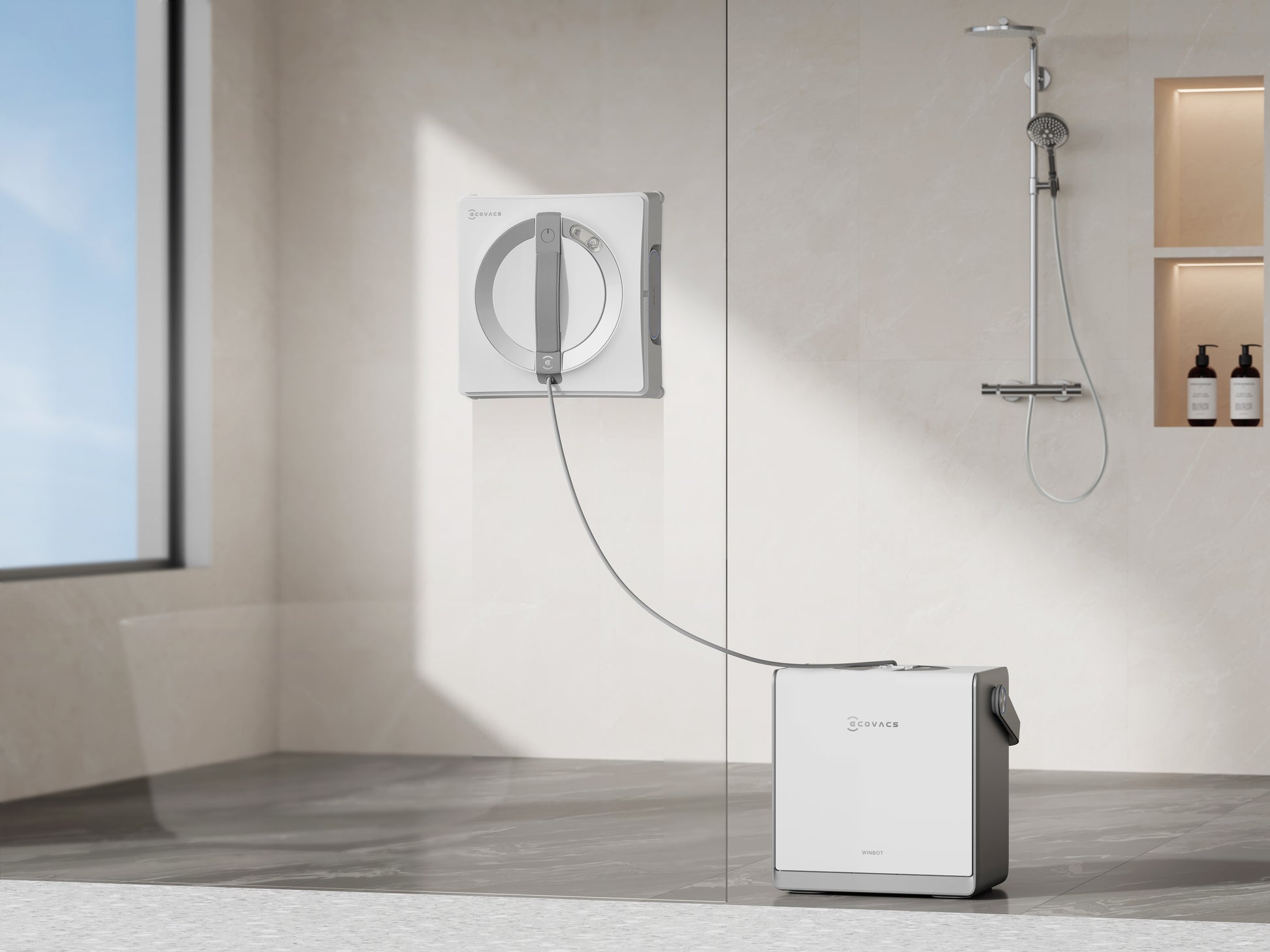 Ecovacs WINBOT W2 PRO OMNI – Fensterputzroboter – 4500mAh, min. Fenstergrösse 30 × 40 cm, 63dB