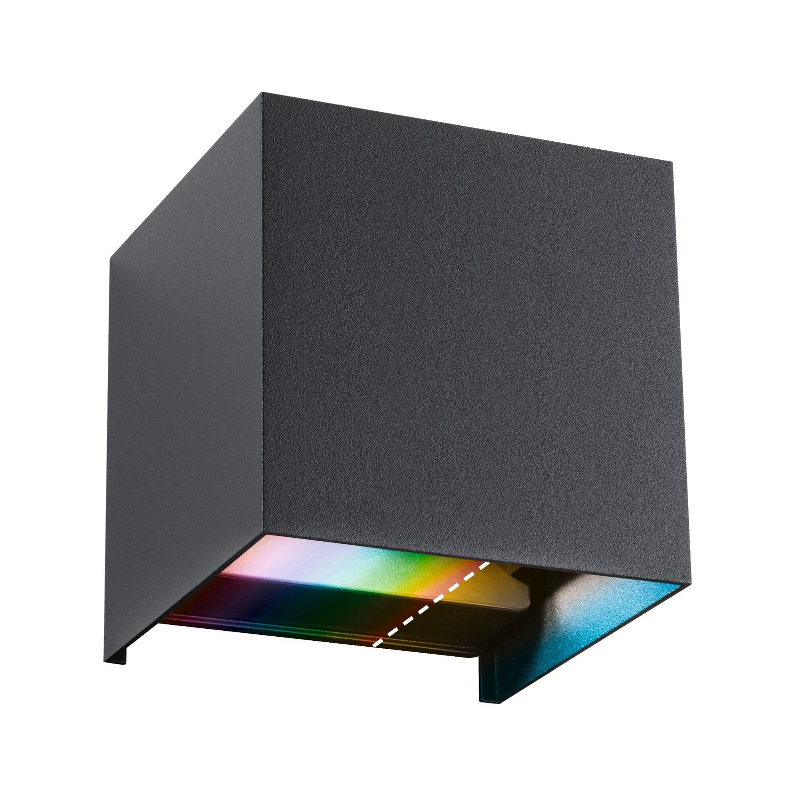 Paulmann Aussenwandleuchte – RGBW, 2000–6500 K, IP44, Netzbetrieb, Zigbee, für ZigBee 3.0, Anthrazit, Aluminium