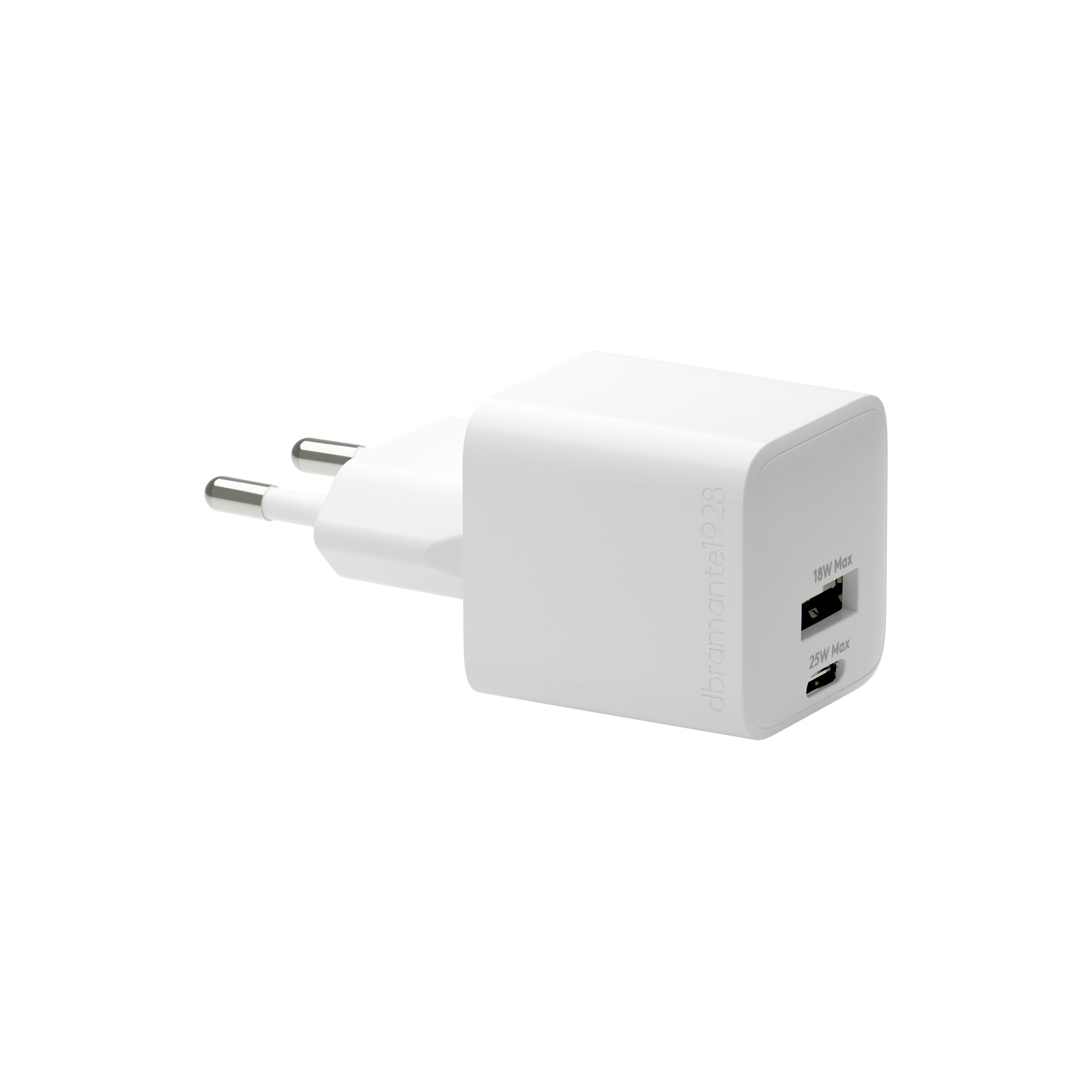 dbramante1928 USB-Wandladegerät 25 W – USB-C×1, USB-A×1 – PD – Weiss