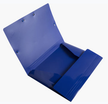 Exacompta Bee Blue Gummibandmappe A4 – 3 Klappen, Polypropylen (PP), Marineblau