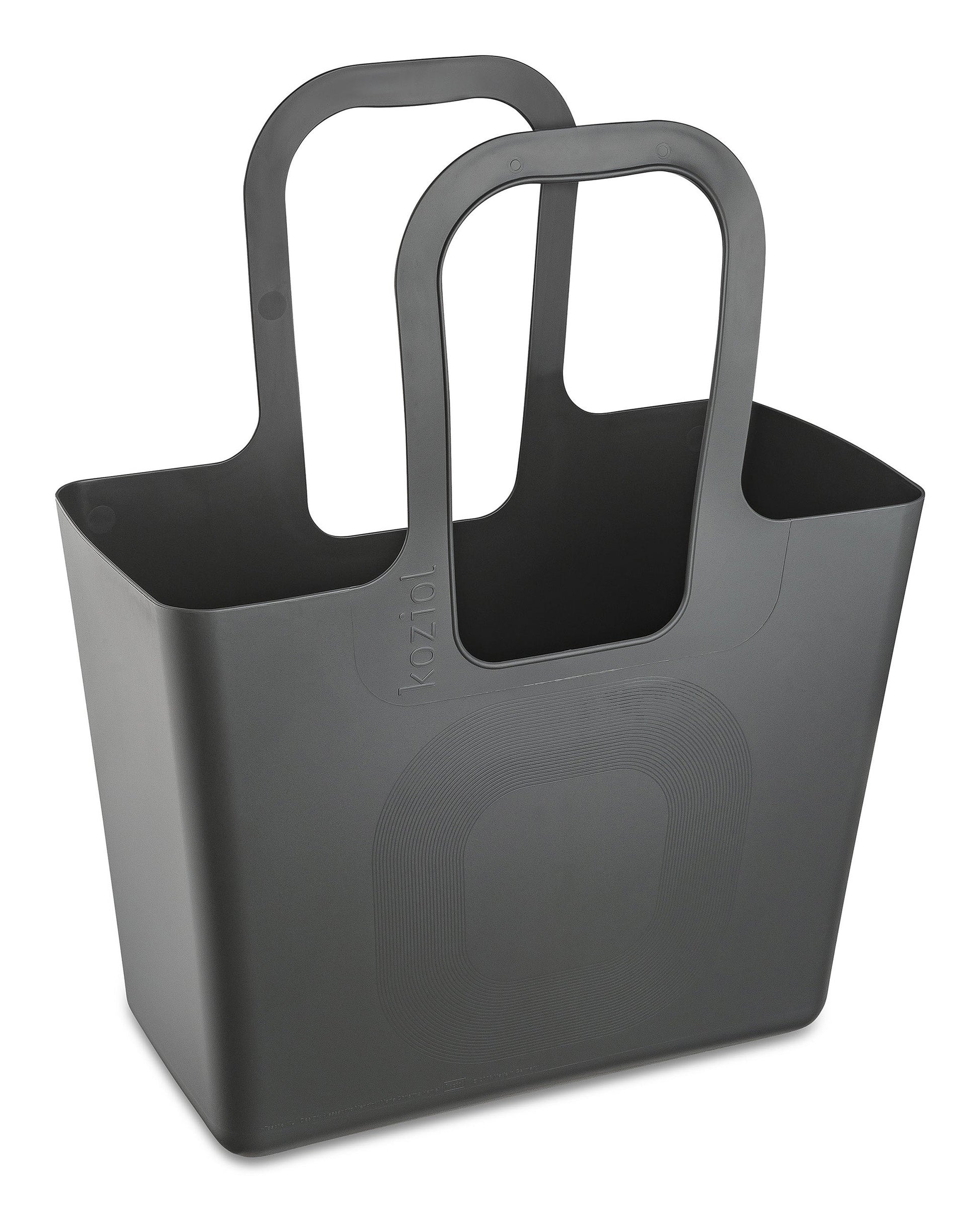 Koziol Einkaufstasche XL – 44 × 54 × 21,5 cm – Kunststoff – Grau