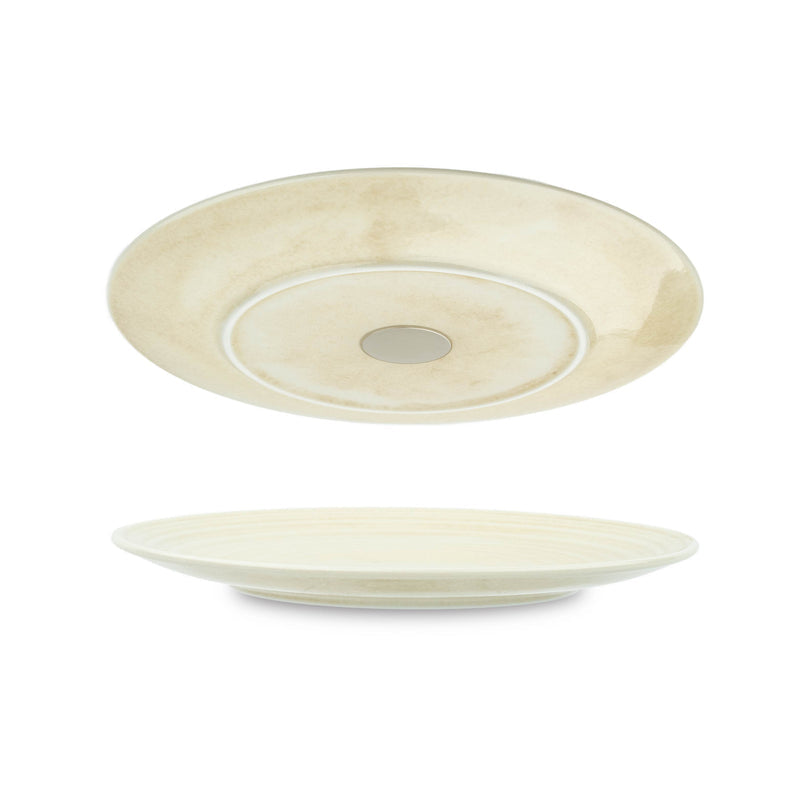 Silwy Vorspeisenteller – 2er Set, Ø 23 cm, H 2,0 cm, Porzellan, Beige, stapelbar