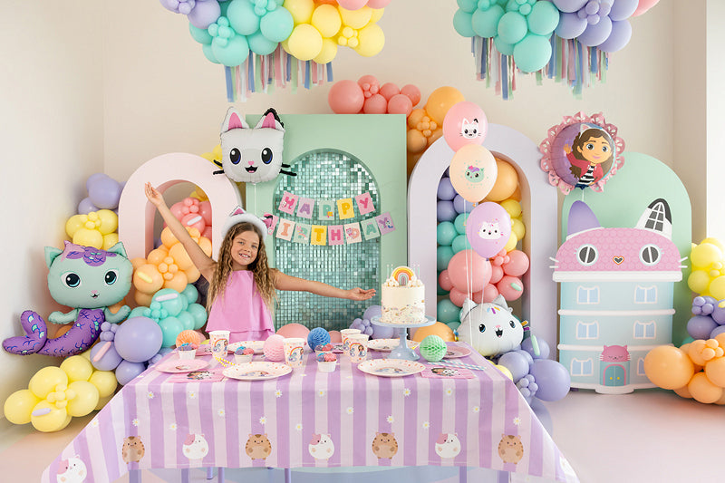 PartyDeco Folienballon Katze – Mehrfarbig – 80 × 82 cm – 1 Stk