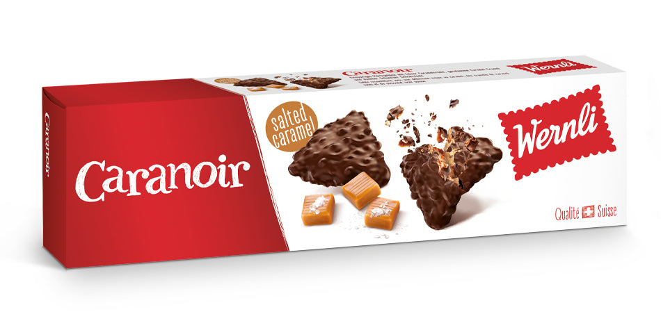 Wernli Caranoir Guetzli – Dunkle Schokolade & Caramel – 110 g