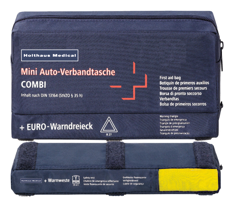 Holthaus Medical Erste-Hilfe-Set Mini – 220 × 150 × 80 mm, blau