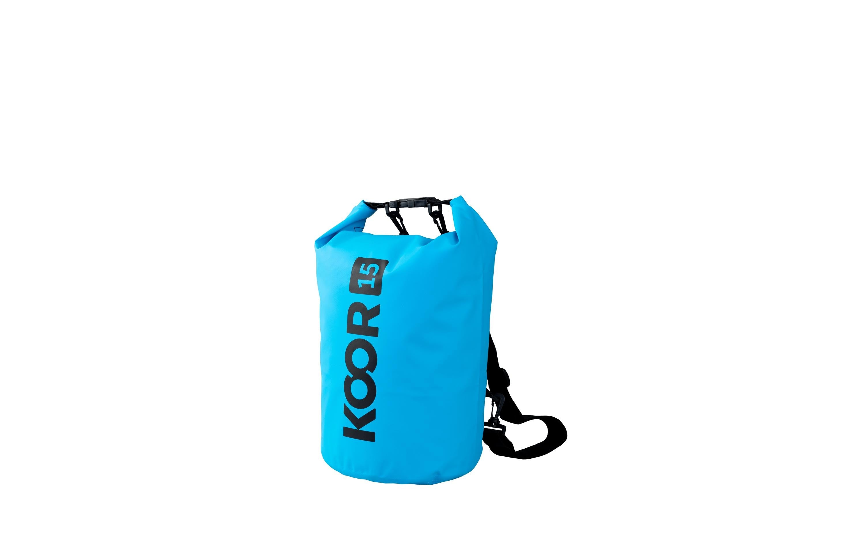 KOOR Sporttasche Dry Bag – 15 l, PVC, blau, 36,5 × 53,5 × 22 cm
