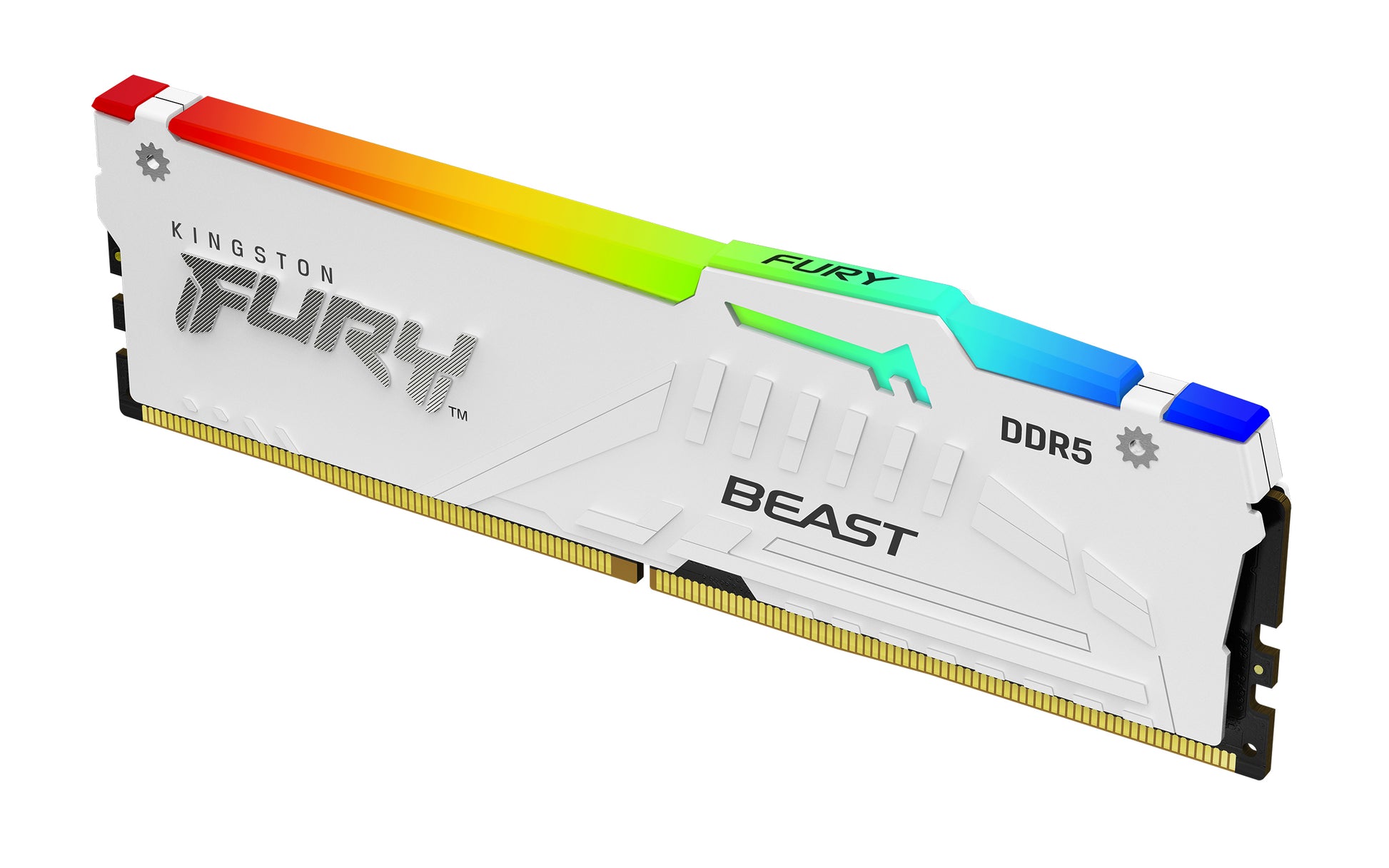 Kingston Technology Kingston FURY Beast – DDR5 RAM 16 GB 6000 MT/s CL30, 288-Pin DIMM, ECC, Weiss, RGB, EXPO