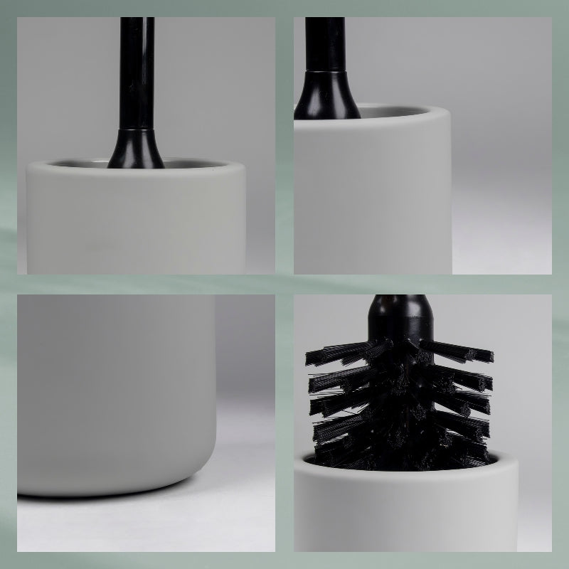 Kela 23956 – WC-Bürstenset – Keramik, Hellgrau, H 45 cm, Ø 10 cm