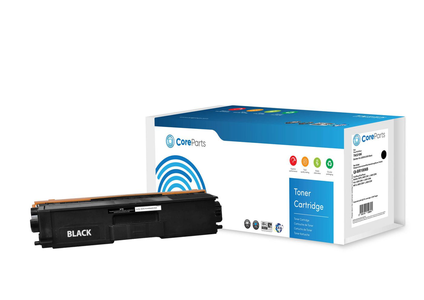 CoreParts TN321BK Schwarz Toner – Kompatibel – 2'500 Seiten – für Brother
