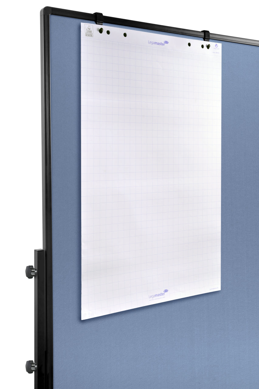 Legamaster Moderationswand – Filz, mit Rollen, doppelseitig – 120 × 150 cm – Blau, Alurahmen