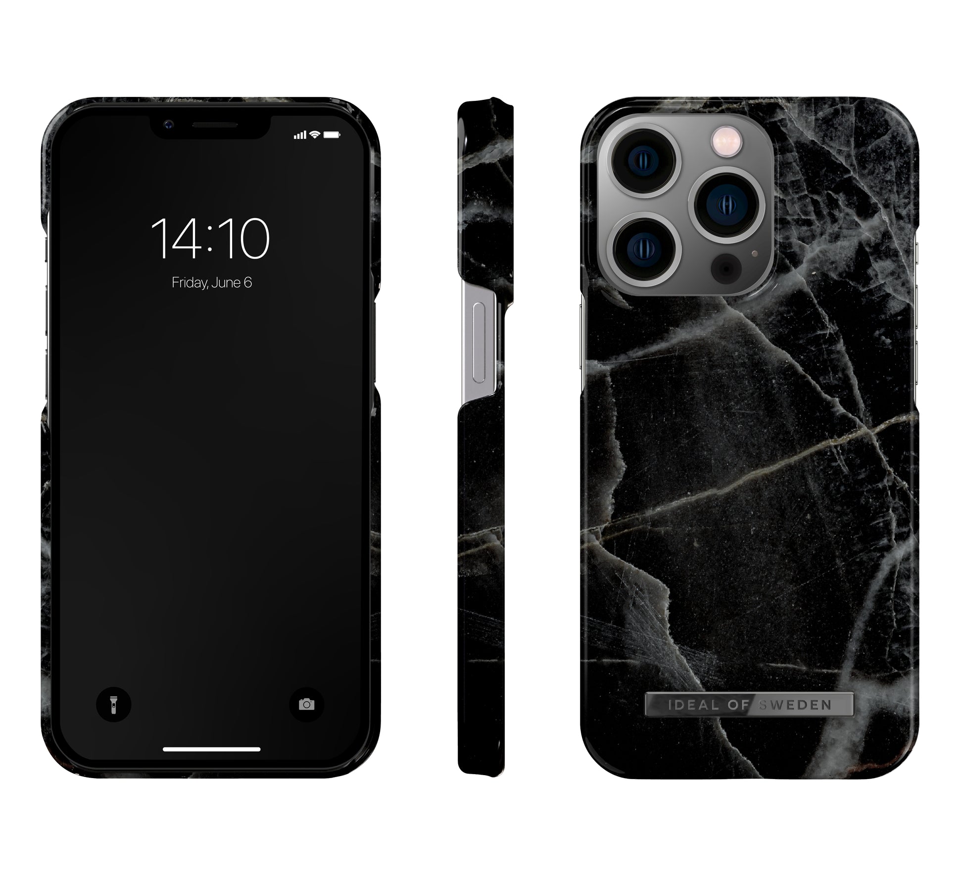 Ideal of Sweden – Backcover – für Apple iPhone 13 – Black Thunder Marble