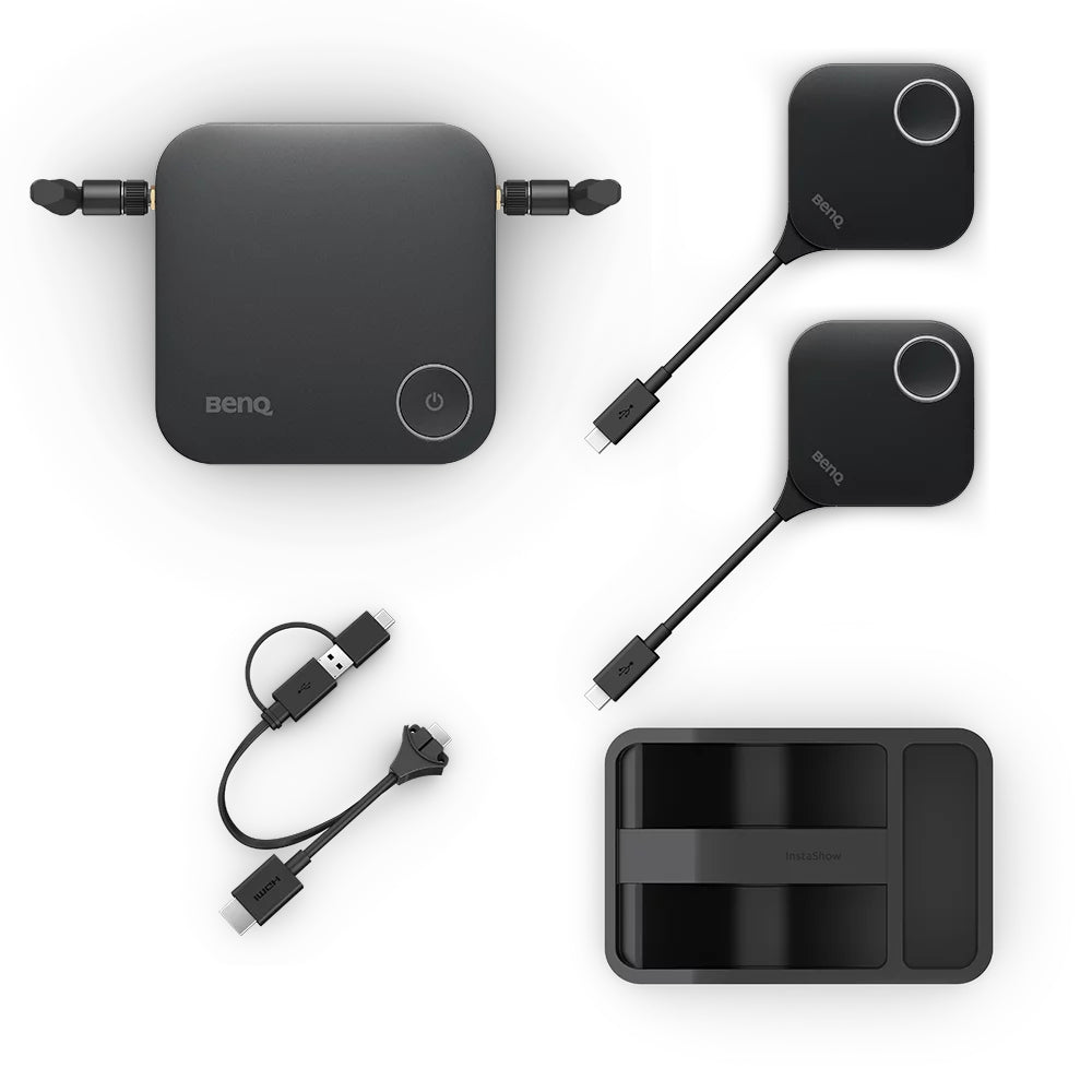 BenQ WDC25 InstaShow – Drahtloses Präsentationssystem – 4K, HDMI, USB-C, Schwarz