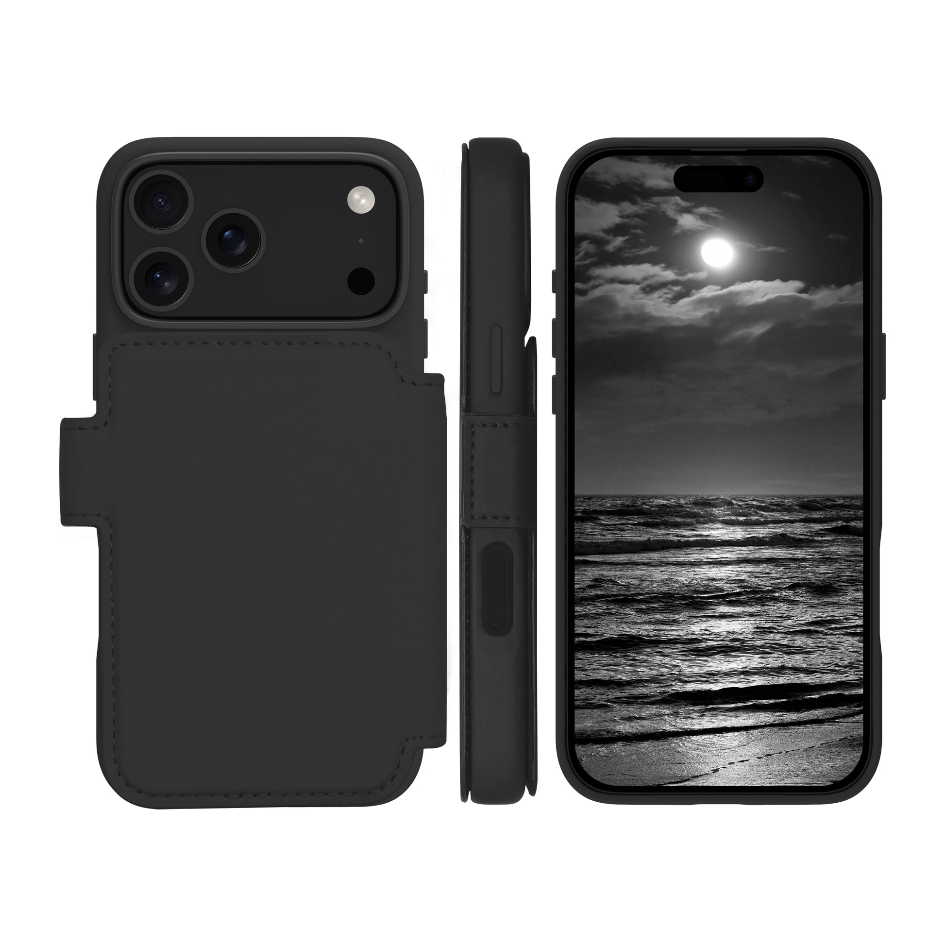 dbramante1928 Lynge MS ICON Wallethülle – für Apple iPhone 17 Pro Max, 3 Kartenfächer, Kunststoff, Schwarz