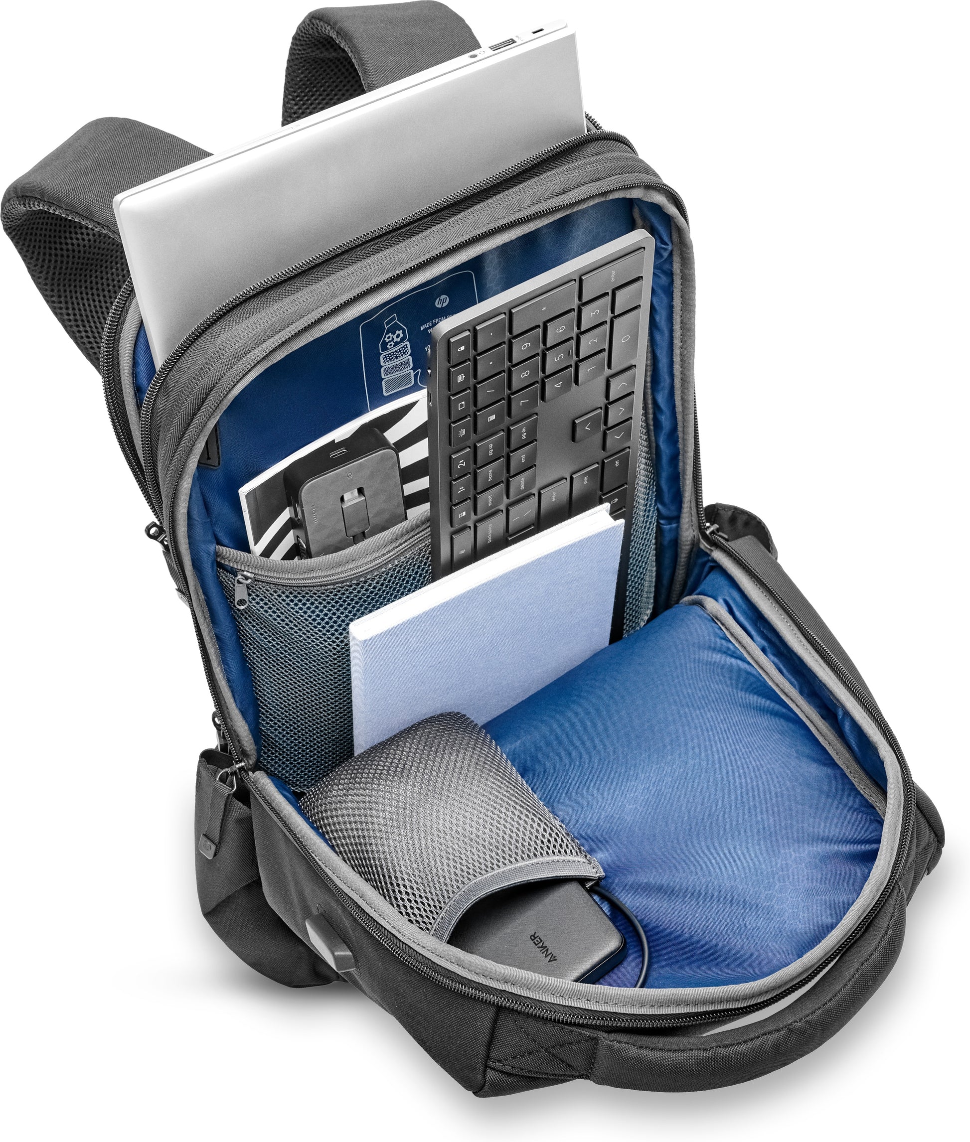 HP Notebook-Rucksack Renew Executive 16 – für 16,1", 17,2–20,5 l – Schwarz, 290 × 432 × 155 mm